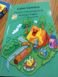 Photo of cover of Calm Corners colouring book
